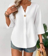 Стильная блуза с планкой IMMA-370A350