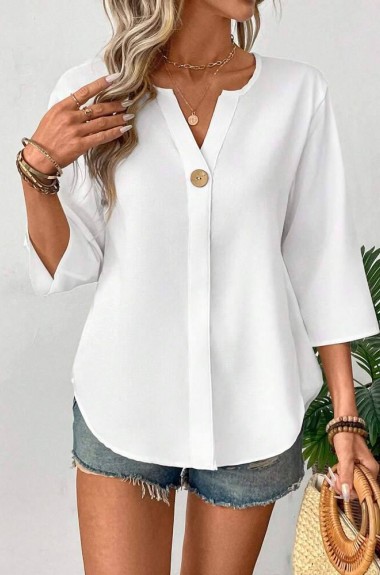 Стильная блуза с планкой IMMA-370A350