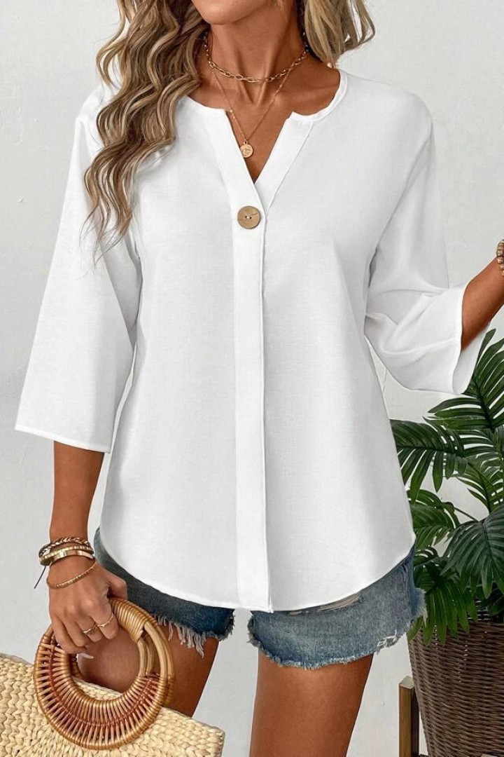 Стильная блуза с планкой IMMA-370A350