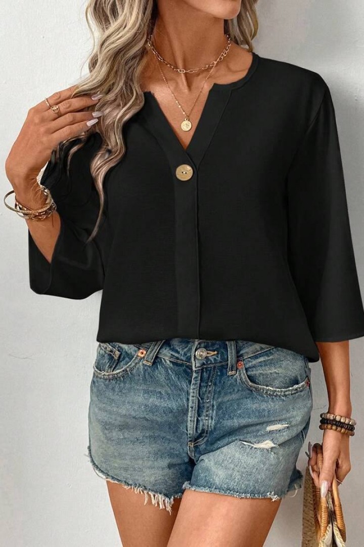 Стильная блуза с планкой IMMA-370A350