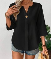 Стильная блуза с планкой IMMA-370A350