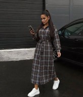 Платье-рубашка в клеточку IMMA-397A599B680