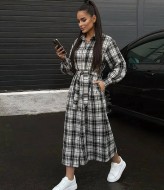 Платье-рубашка в клеточку IMMA-397A599B680