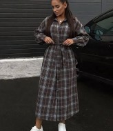 Платье-рубашка в клеточку IMMA-397A599B680