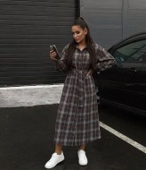 Платье-рубашка в клеточку IMMA-397A599B680