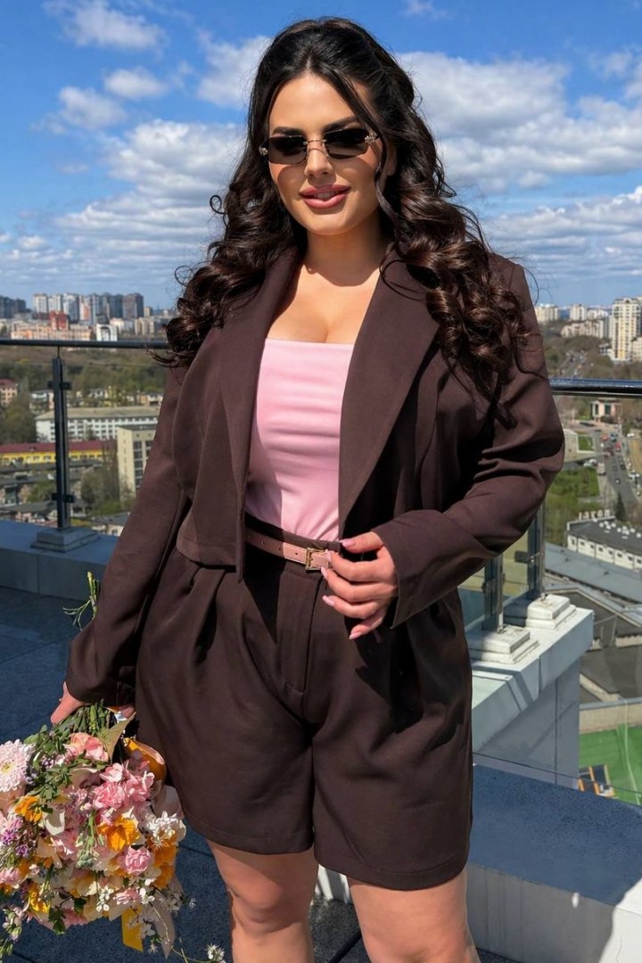 Укорочений піджак з підплечниками INS-482A600