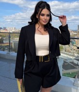 Укорочений піджак з підплечниками INS-482A600