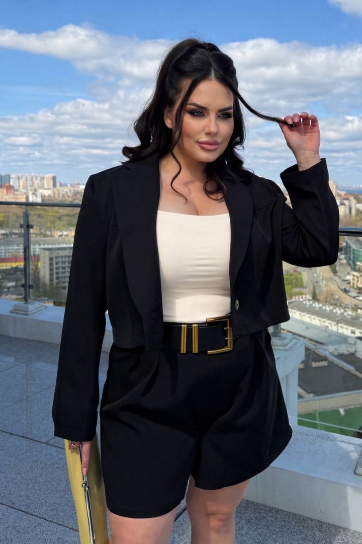 Укорочений піджак з підплечниками INS-482A600