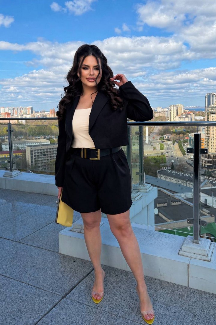 Укорочений піджак з підплечниками INS-482A600