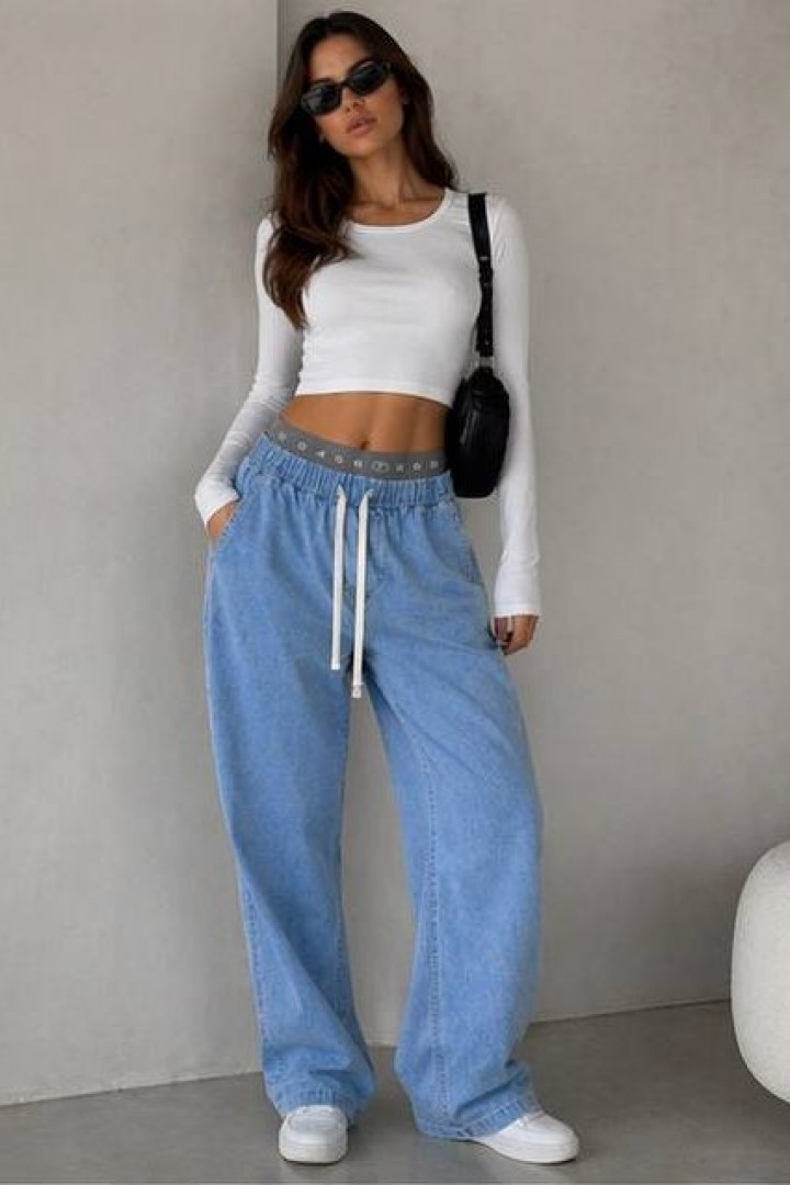 Літні джинси пояс на резинці STC-333A599