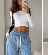 Літні джинси пояс на резинці STC-333A599