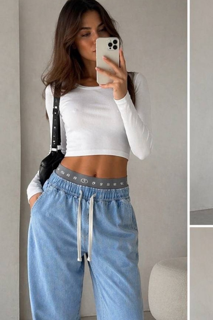 Літні джинси пояс на резинці STC-333A599