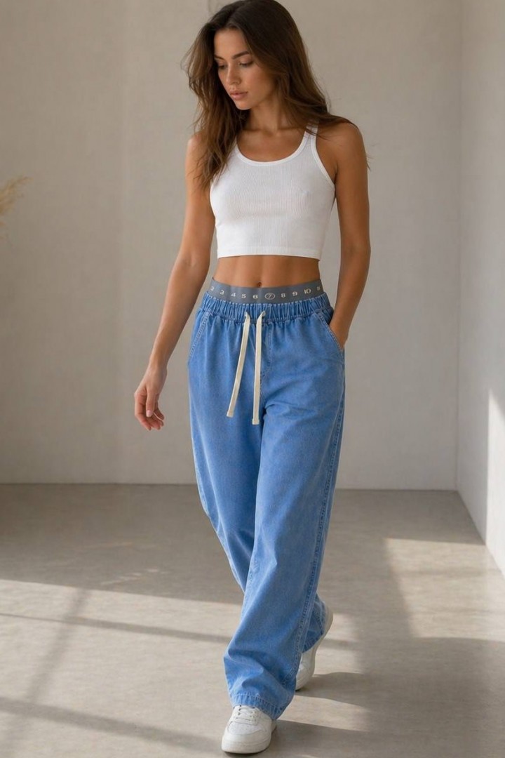 Літні джинси пояс на резинці STC-333A599