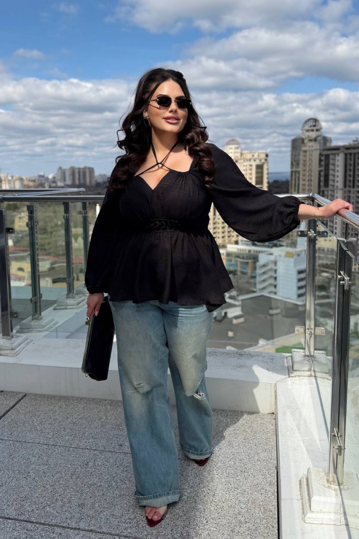 Блуза с декольте INS-507A500