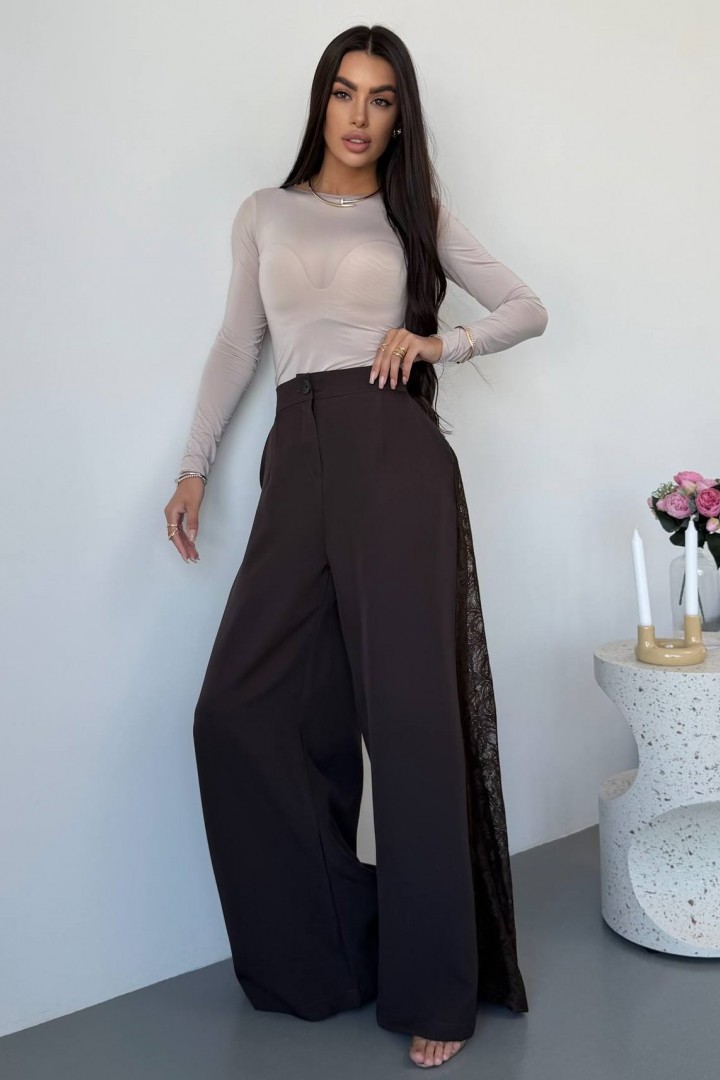 Брюки з мереживними вставками UNO-095A550