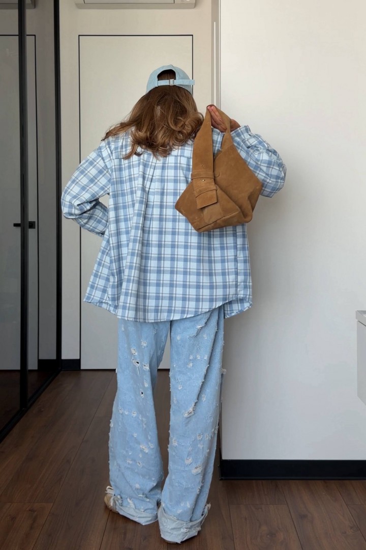 Сорочка в клітку BLO-929A500