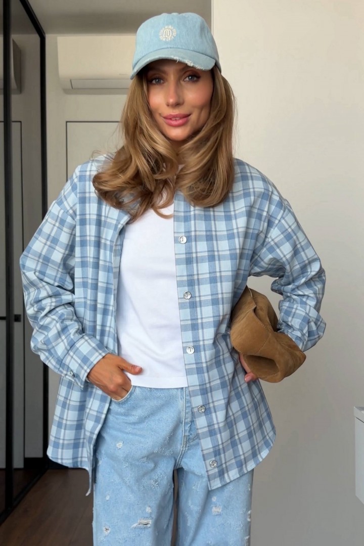 Сорочка в клітку BLO-929A500