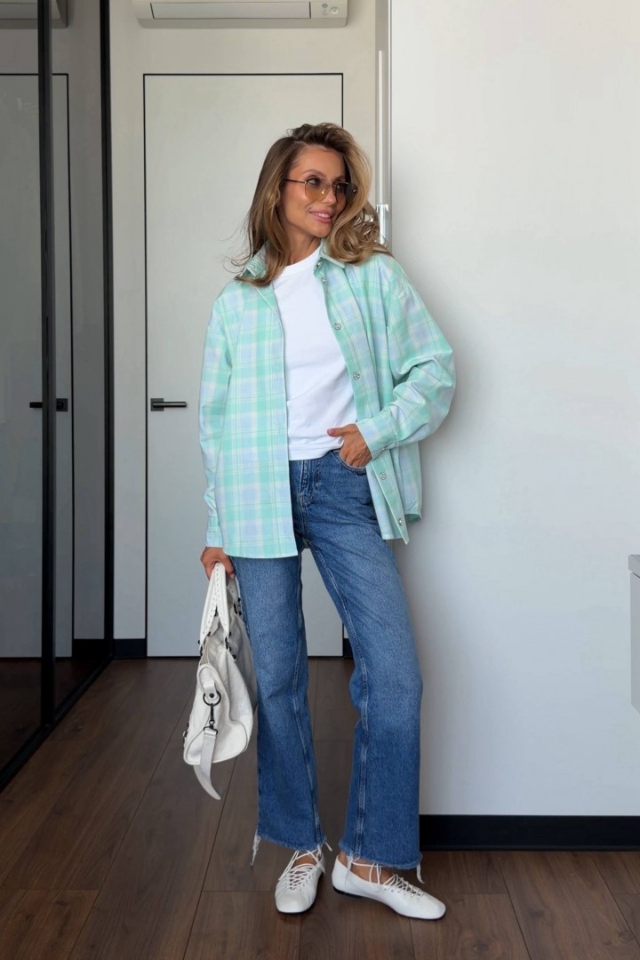 Сорочка в клітку BLO-929A500