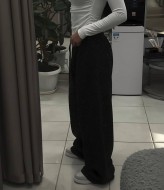 Трикотажные брюки со стразами LK-381A550