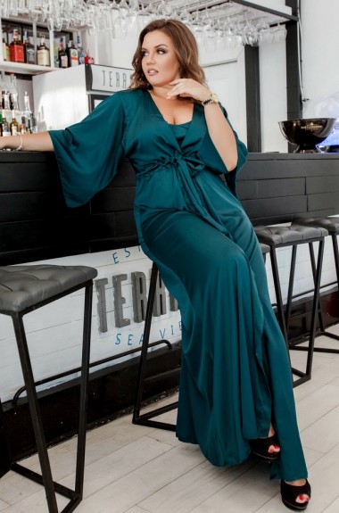 Длинный шелковый халат EY-221456 Длинный шелковый халат EY-221456