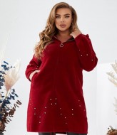 Пальто с капюшоном женское MAX-100A1350