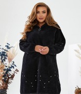 Пальто с капюшоном женское MAX-100A1350