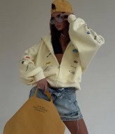 Кофта на молнии с капюшоном  OZ-1147A450