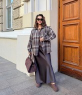 Оверсайз рубашка женская в клетку  NA-3851A545