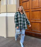 Оверсайз рубашка женская в клетку  NA-3851A545