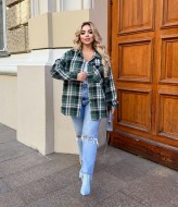 Оверсайз рубашка женская в клетку  NA-3851A545