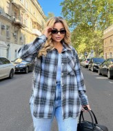 Оверсайз рубашка женская в клетку  NA-3851A545