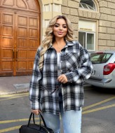 Оверсайз рубашка женская в клетку  NA-3851A545