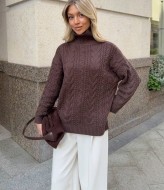 В’язаний светр з косами KC-0508A900