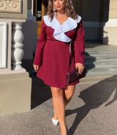 Платье с большим воротником YBY-898A550