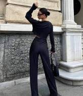 Жіночий костюм з рубчику LSA-682A400