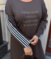 Трикотажное платье с лампасами ZP-1315A520