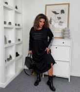 Трикотажное платье с лампасами ZP-1315A520