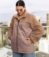 Комбинированная куртка с мехом ELT-1092A750