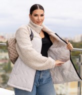 Комбинированная куртка с мехом ELT-1092A750