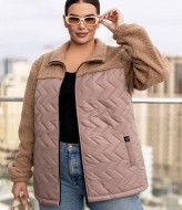 Комбинированная куртка с мехом ELT-1092A750