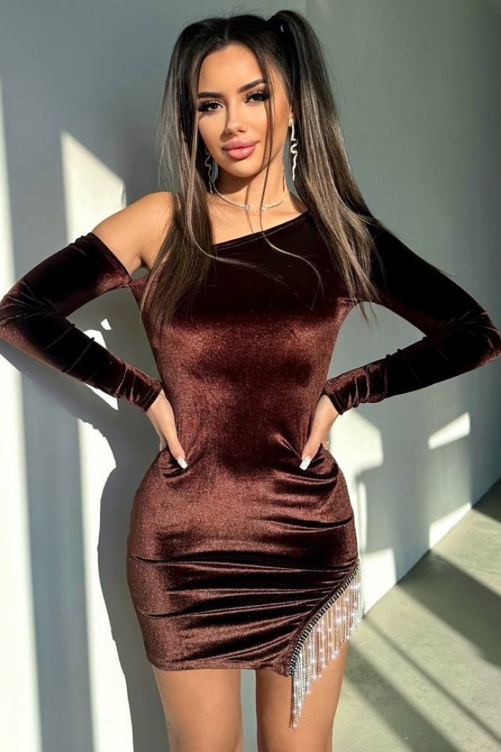 Сукня декорована бахромою YLM-613A530