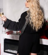 Піджак з бахромою із страз YM-7130A28