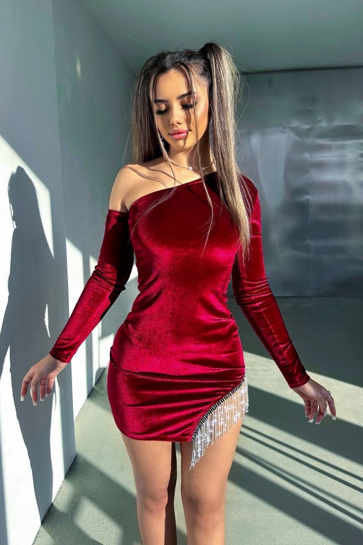 Сукня декорована бахромою YLM-613A530