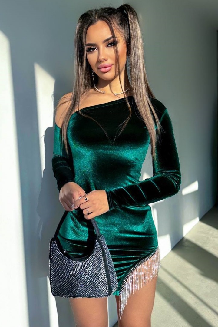 Сукня декорована бахромою YLM-613A530