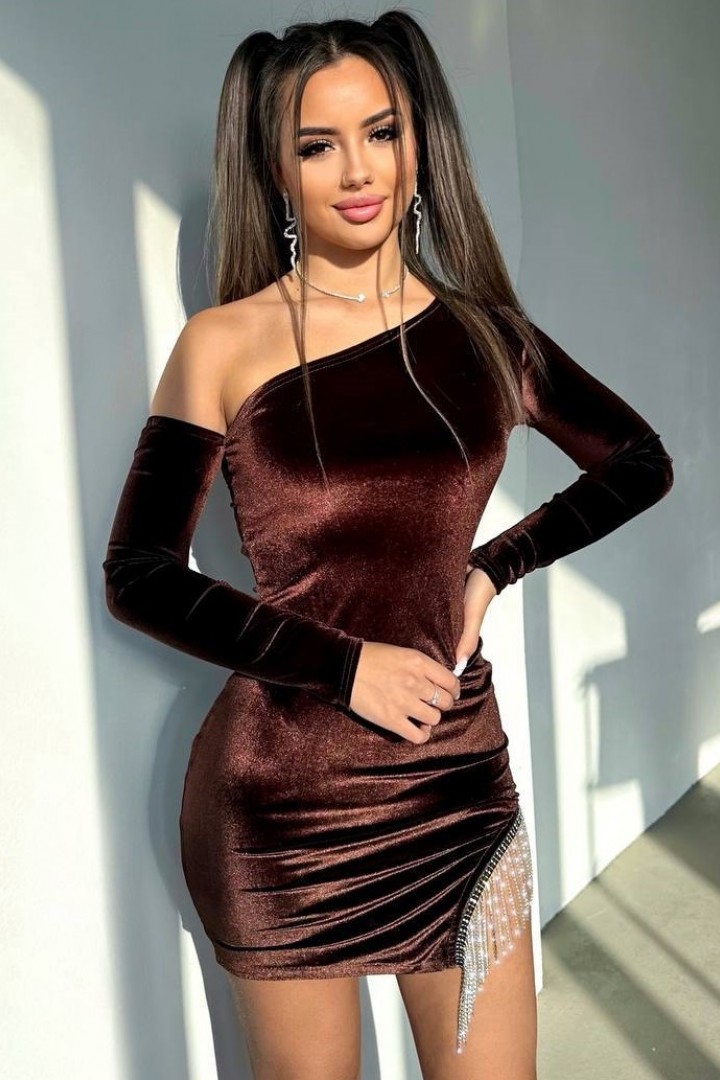 Сукня декорована бахромою YLM-613A530