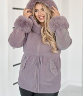 Легка шуба з хутром MAX-9046A1250