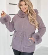 Легка шуба з хутром MAX-9046A1250