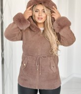 Легка шуба з хутром MAX-9046A1250