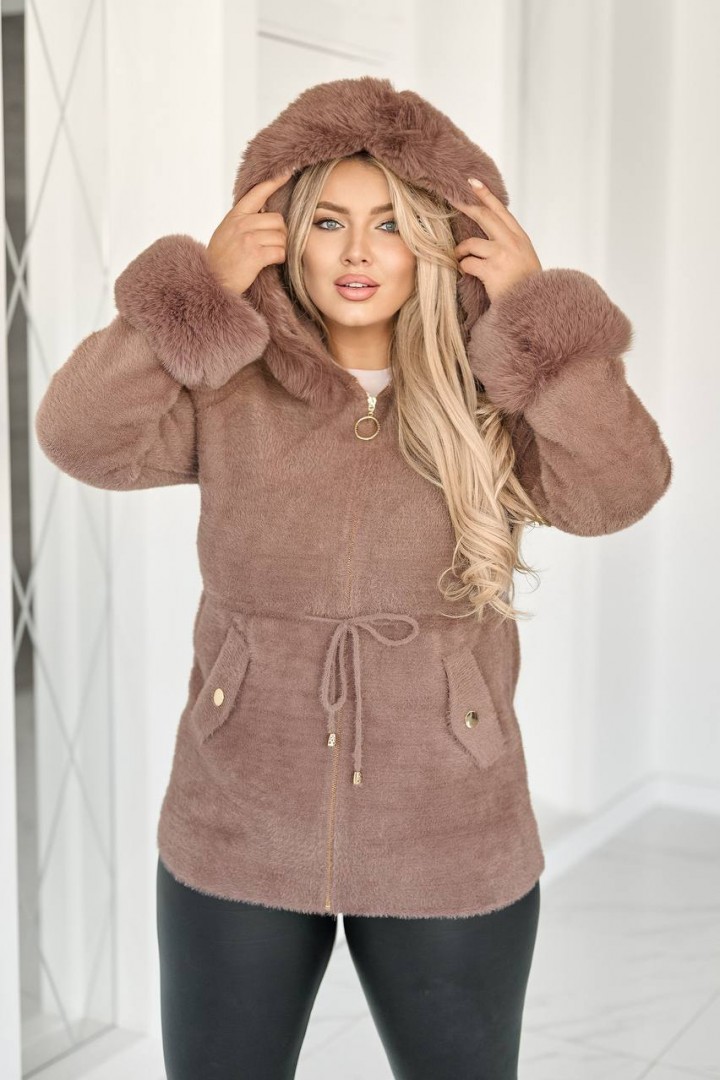 Легка шуба з хутром MAX-9046A1250