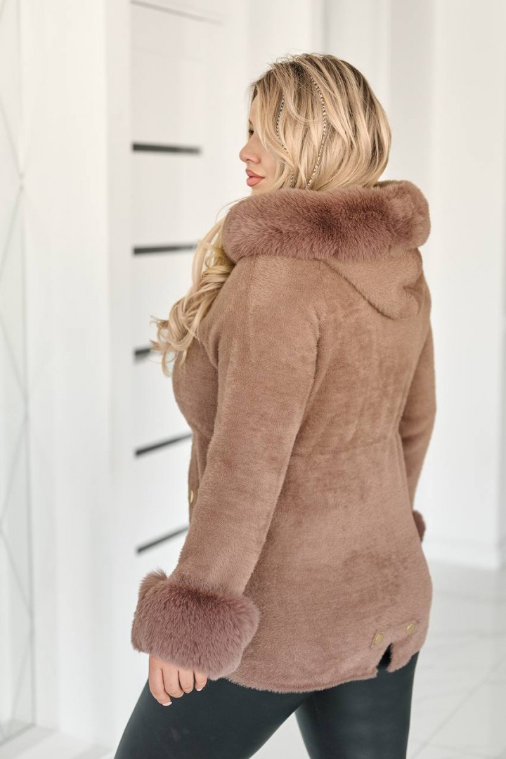 Легка шуба з хутром MAX-9046A1250